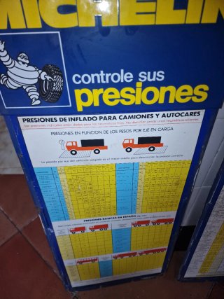 Pareja Carteles Michelin Presiones Neumáticos