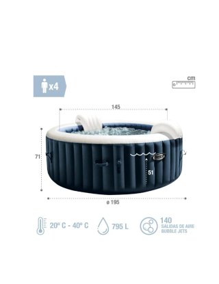 Spa Hinchable Intex 4 Personas Burbujas