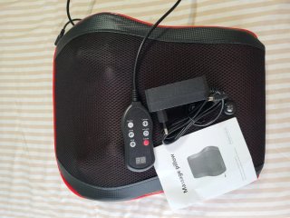Cojín Masajeador Eléctrico Negro/Rojo