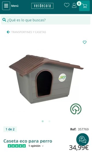Caseta Perro Pequeño Sin Usar