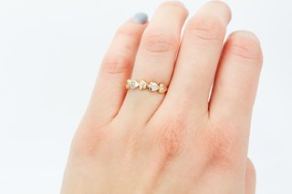 Anillo de oro combinado de 18k. Ref:044-01-01285