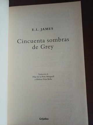 Cincuenta sombras de Grey de E.L.James.