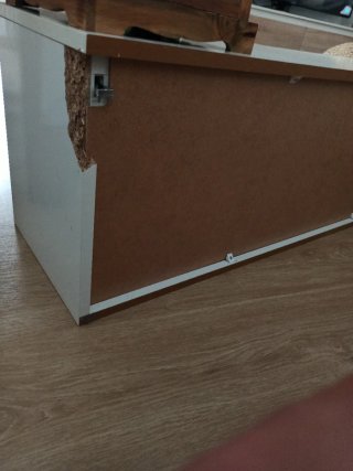 Mueble TV salón blanco y madera