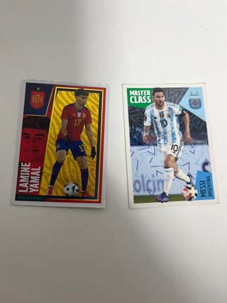 Lamine Yamal y Messi - Cromos Fútbol