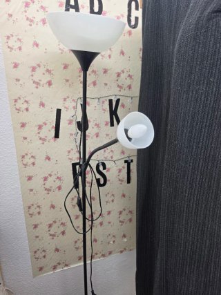 Lámpara de pie doble luz
