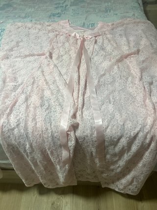Camisón rosa novia encaje talla única