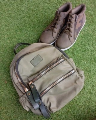 Zapatillas Botín Camuflaje Verde Caqui N°37 NUEVO
