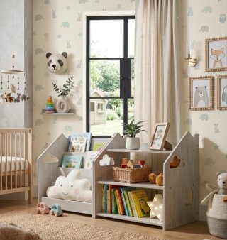 Libreria infantil con estanteria baja montessori