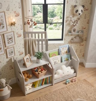 Libreria infantil con estanteria baja montessori