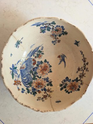 Ensaladera Antigua Gien Cerámica Francesa