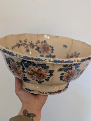 Ensaladera Antigua Gien Cerámica Francesa