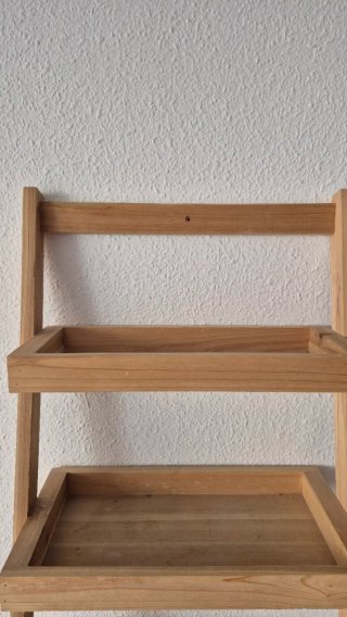 Mueble auxiliar madera y tela