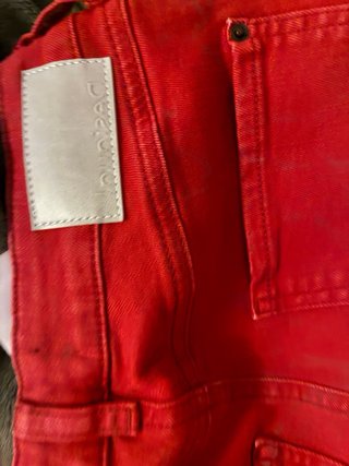 Vaqueros Desigual Pitillo Talla 40 Rojos