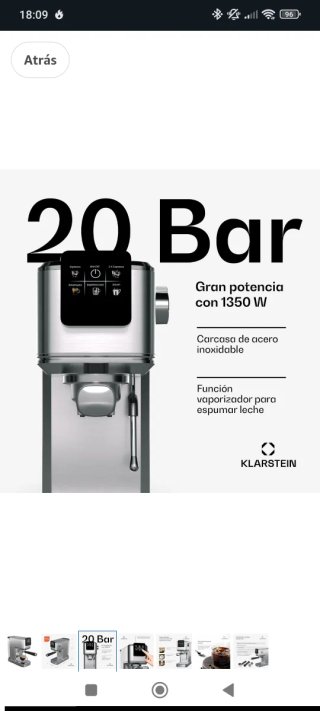 Cafetera Expresso Klarstein