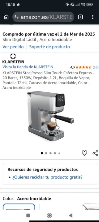 Cafetera Expresso Klarstein