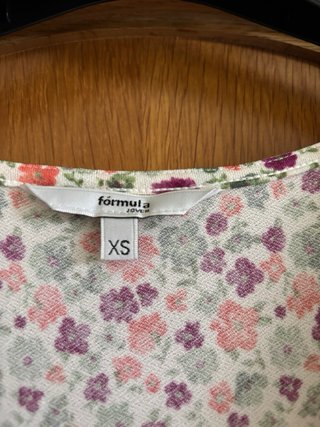 Vestido flores corto talla XS Formula Joven