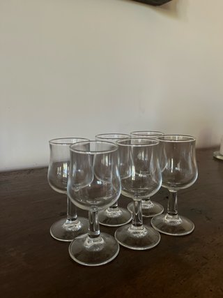 Conjunto 6 copas de cristal