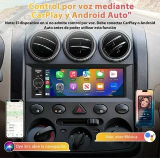 Radio Coche Pantalla 6.86 Carplay/Android 1 Din