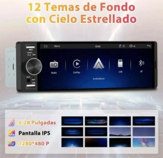 Radio Coche Pantalla 6.86 Carplay/Android 1 Din
