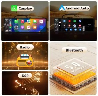 Radio Coche Pantalla 6.86 Carplay/Android 1 Din