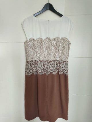 Vestido Ética Talla 42 Blanco y beige beis