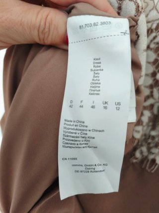 Vestido Ética Talla 42 Blanco y beige beis