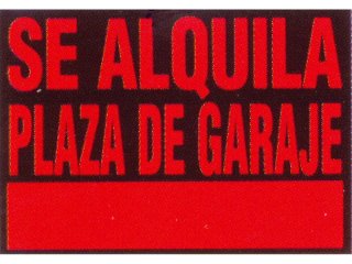 Alquiler plaza de garaje