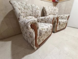 Sofá clásico sofá 3 plazas y 2 sillones orejero