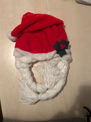 Gorro de Papá Noel con Barba Blanca