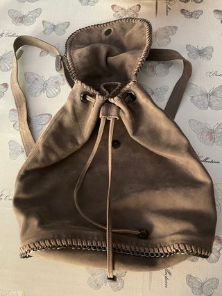 Mochila Piel Stella McCartney Beige/Gris