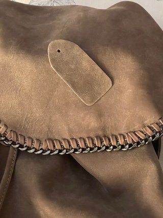 Mochila Piel Stella McCartney Beige/Gris