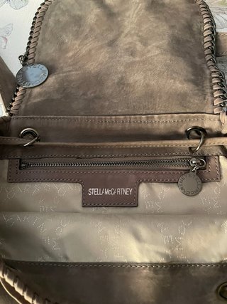 Mochila Piel Stella McCartney Beige/Gris