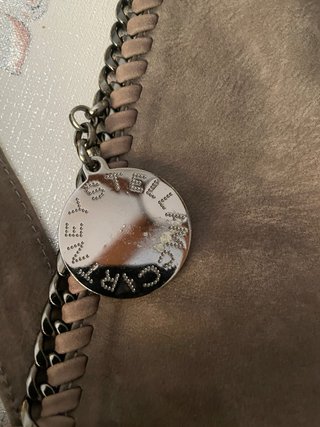 Mochila Piel Stella McCartney Beige/Gris