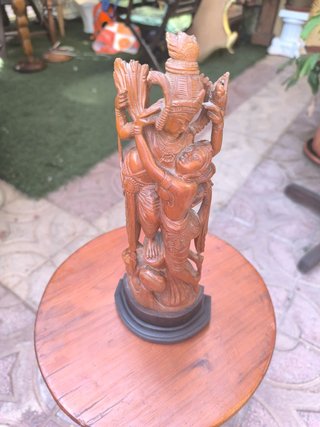 Figura Madera Tallada Pareja Balinesa