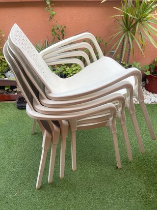 Sillas Plásticas Blancas Exterior