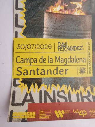 Cartel concierto Dani Fernández Santander 2026