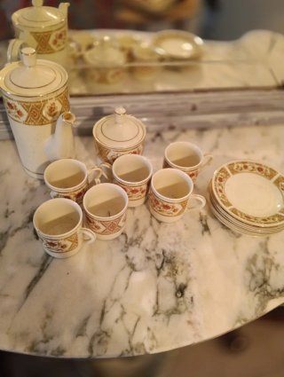 Juego de café vintage porcelana sin usar