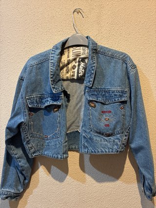 Cazadora vaquera mujer multicolor