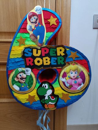 Piñata Número 6 Super Mario