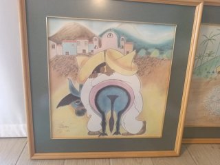 Título: Pareja de Cuadros Arte Naíf Originales
