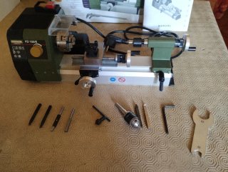 Tornio Proxxon FD 150/E con accessori