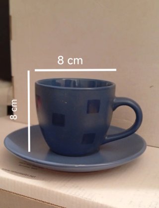 Juego de café azul de cerámica, sin estrenar