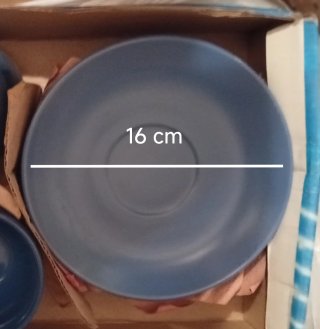 Juego de café azul de cerámica, sin estrenar