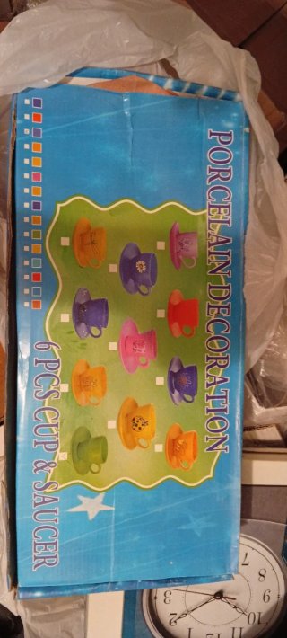 Juego de café azul de cerámica, sin estrenar