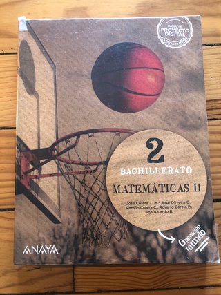 Libro Matemáticas II. 2o de Bachillerato
