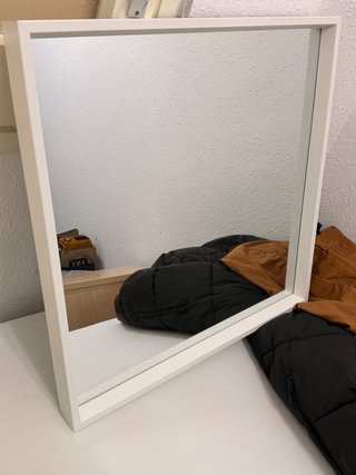 Espejo de habitación madera y cristal