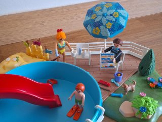 Playmobil Piscina con Tobogan