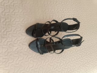 Sandalias Mango Tiras Negras Talla 37