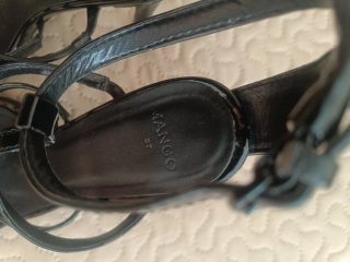 Sandalias Mango Tiras Negras Talla 37