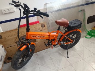 Bicicleta Eléctrica Naranja Fat Bike